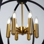 Подвесная люстра Arte Lamp Castula A7013SP-6BK (220V, на цепи, шар, клетка)