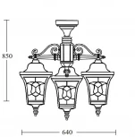 Потолочный светильник уличный Oasis Light VENECIA 2L 91870LA/3 Bl (220V, фонарь, IP44)