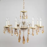 Подвесная люстра Abrasax 3119/8GO (220V, на цепи, свеча)