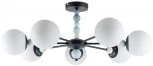 Потолочная люстра на штанге Lumion Sunday 6526/7C черный E14 7*40W 220V (шарики)