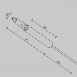 Ввод питания Maytoni Accessories For System Axity CA002PI-B (48V)