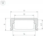 Профиль LINE-1708-3000 ANOD (Arlight, Алюминий) 047947