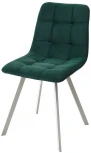 Стул CHILLI-Q SQUARE зеленый #19, велюр / белый каркас, 4 шт./1 к