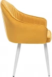 Стул с подлокотниками Вайд, каркас Белый, велюр Горчица 2500000185755 Leset
