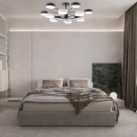 Потолочная люстра светодиодная на штанге Arte Milano Ferrara 250906/12B Bk/Wh (220V, круглые)