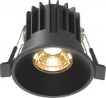 Встраиваемый светильник Maytoni Round DL058-7W2.7K-B (LED, 220V, круглые)