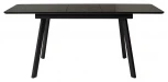 Стол АРУБА 140 ЧЕРНЫЙ МРАМОР, стекло / ЧЕРНЫЙ