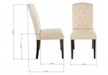 Обеденный стул Woodville Menson dark walnut / fabric cream 11023