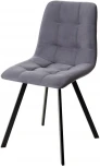 Стул CHILLI-Q SQUARE серый #27, велюр / черный каркас, 4 шт./1 к