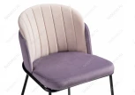 Стул Woodville на металлокаркасе Сиолим сливовый / кремовый / черный глянец 494469