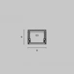 Алюминиевый профиль накладной 08x09 Maytoni Led Strip ALM-0809-S-2M