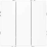 Выключатель трехклавишный (белый матовый) Voltum S70 VLS030102