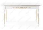 Стол Woodville Бевье молочный / золото 483900