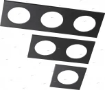 Рамка для трех встраиваемых светильников Novotech Metis, прямоугольник, черный