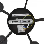 Потолочная люстра на штанге Lumion Natalina 8349/10C черный/прозрачный, металл/стекло LED GX53 10*7W 220V