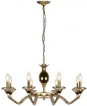 Подвесная люстра iLamp Flo YT2049-8 GD+COG (220V, на цепи, свеча)
