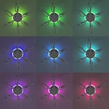 Потолочная люстра RGB на штанге Citilux Salma Smart CL224A161 (LED, 220V, голосовое управление, пульт управления, управление смартфоном, умный дом - Алиса, Маруся, Экосистема Сбер)