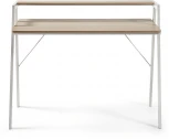 Компьютерный стол La Forma (ex Julia Grup) Aarhus (Серый,Белый/ Дерево,ДСП,Сталь,Металл,Меламин)