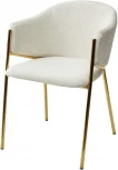 Стул DILL WZ2042-01 молочный фактурный велюр / золотой каркас