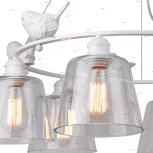Подвесная люстра Arte Lamp Passero A4289LM-6WH (220V, на тросе, птички)