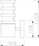 Настенный фонарь уличный Arte Lamp Portica A8371AL-1BK (220V, IP44)