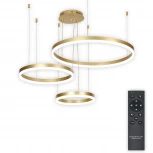Подвесной светильник ярусный светодиодный Natali Kovaltseva Oreol LED LAMPS 81476 (регулировка яркости, 220V, пульт управления, на тросе, кольцо)