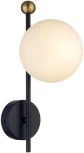 Бра Lumion Melody 6581/1W черный, золотой/белый металл /стекло E14 1*40W 220V