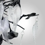 Подвесная люстра AM Group WOODSTAR WOODSTAR L1200 BK (220V, на тросе, листья)