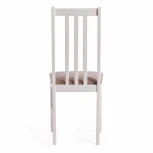 Стул SWEDEN white, ткань бежевая (Ford William 7) (Многослойная фанера)