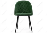 Стул Woodville на металлокаркасе Зест темно-зеленый / черный глянец 464194