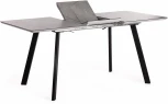 Стол обеденный DARWIN МДФ HPL/ЛДСП/металл, 128-170х80х75 см, Мрамор светлый/Черный Tetchair 18995
