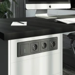 Выключатель одноклавишный с подсветкой (графит матовый) Werkel W1110164 (a063096)