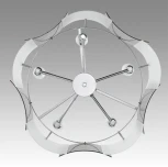 Подвесная люстра Lumion Dandy 6594/5 хром/тонированное стекло, металл/стекло E14 5*40W 220V (на цепи)