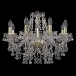 Подвесная люстра Bohemia 1409 1409/8/195/G (220V, хрусталь, на цепи, подсвечник, свеча)