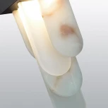 Подвесной светильник Odeon Light Foros 5438/12L черный/металл/ смола под алебастр /акрил LED 12W 3000K (220V, на тросе)