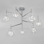 Умная потолочная люстра на штанге Eurosvet Jar 70128/7 хром (220V, шарики)