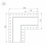 Угол SL-LINIA55-FANTOM (Металл) 030132 Arlight