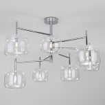 Умная потолочная люстра на штанге Eurosvet Jar 70128/7 хром (220V, шарики)