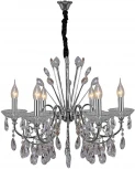 Подвесная люстра ILLUMICO IL2367-6POR-39 CR (220V, хрусталь, на цепи, подсвечник, свеча)