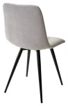 Стул CHILLI-Q светло-серый #H09, велюр / черный каркас, 4 шт/ 1 к
