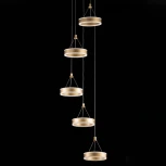 Подвесной светильник ярусный каскадный светодиодные Citilux Дуэт CL719052 (регулировка яркости, 220V, на проводе, кольцо)