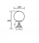 Наземный фонарь Oasis Light 88204S Bl (220V, шар, IP44)