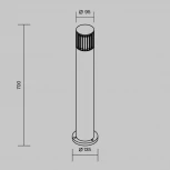 Наземный светильник IP54 Maytoni Alura O492FL-01GF (220V, круглые)