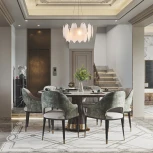 Подвесная люстра Arte Milano AM-4653 4653.D450.H240.E14.5 Ni (220V, на тросе, перо)