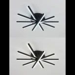 Потолочная люстра Natali Kovaltseva Line LED LAMPS 81174 с пультом ДУ, моб. приложением 120W, черный, LED