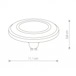 Лампочка светодиодная таблетка прозрачная, черная GU10 9W 220V 700 lm 4000K Nowodvorski Bulb 9211