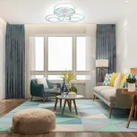 Потолочная люстра светодиодная с пультом Escada ICE 10204/6LED BL (регулировка яркости, 220V)