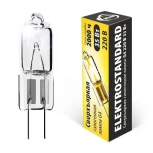 Лампочка галогенная капсульная сверхъяркая прозрачная G4 35W 220V 460 lm Elektrostandard G4 220V35W сверхъяркая (BХ106)