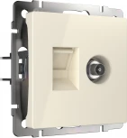 Розетка ТВ+Ethernet RJ-45 6 cat.(слоновая кость) Werkel W1181303 (a056110)