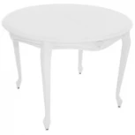 Стол Кабриоль D105, Эмаль белая/Патина серебро, Аврора